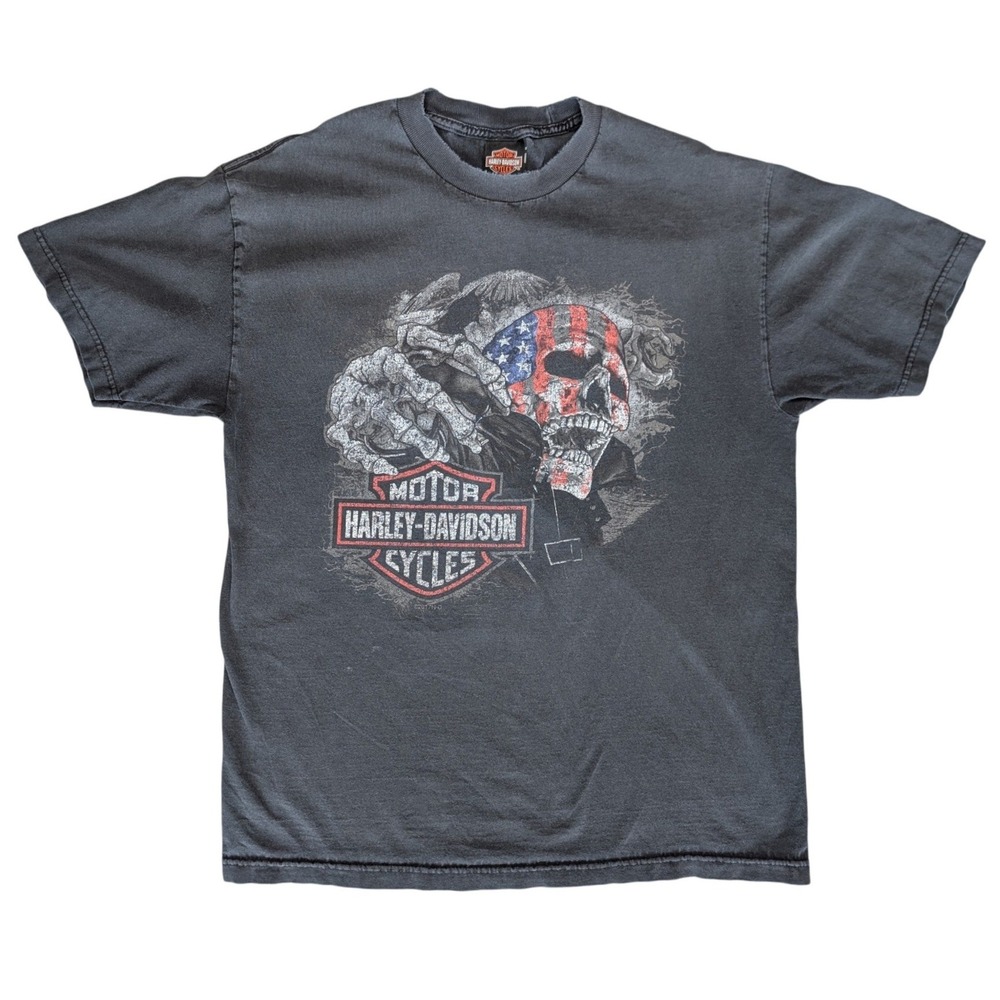 Harley Davidson Mad River Sandusky Ohio Large Short‎ Sleeve T Shirt